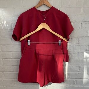 EUC 2 Hearts Two-Piece Set - Top & Shorts - Size M